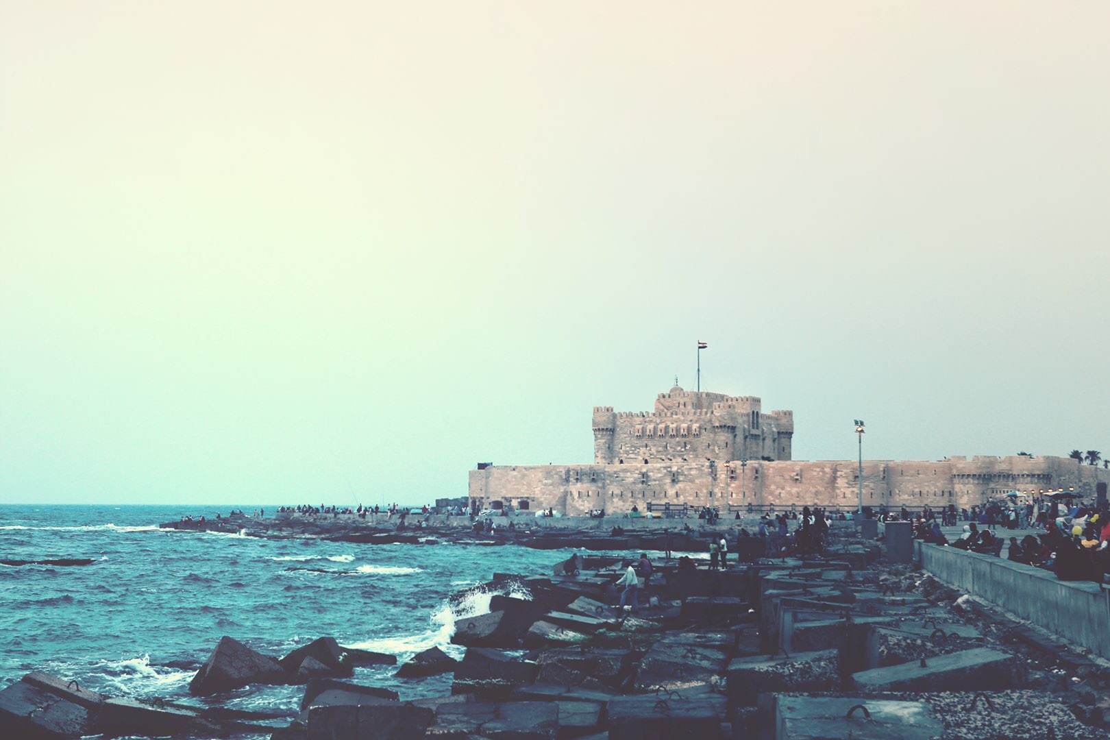 Egypt, Alexandria, Beautiful city beside mediterranean sea
